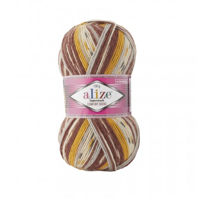 Пряжа Alize Superwash Comfort Socks (75% шерсть, 25% полиамид) 100 г 420 м, 7652