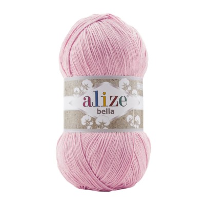 Пряжа Alize Bella (100% хлопок) 100 гр, 360 м, 32 розовый, 4 мотка