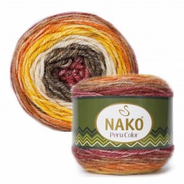 Пряжа Nako Peru Color (25% Альпака, 25% Шерсть, 50% Премиум Акрил) 100 гр, 310 м, 32188 , 1 моток