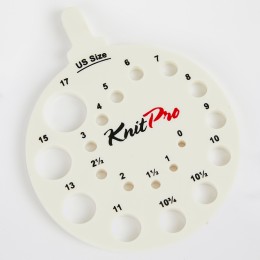 Линейка для определения размера спиц KnitPro круглая