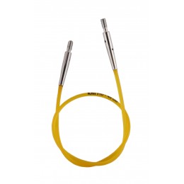 Тросик для съемных спиц KnitPro 40 см (желтый)